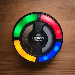 Simon Says Swipe Electronic Handheld Memory Game Toy Hasbro 2013 Tested & Works!